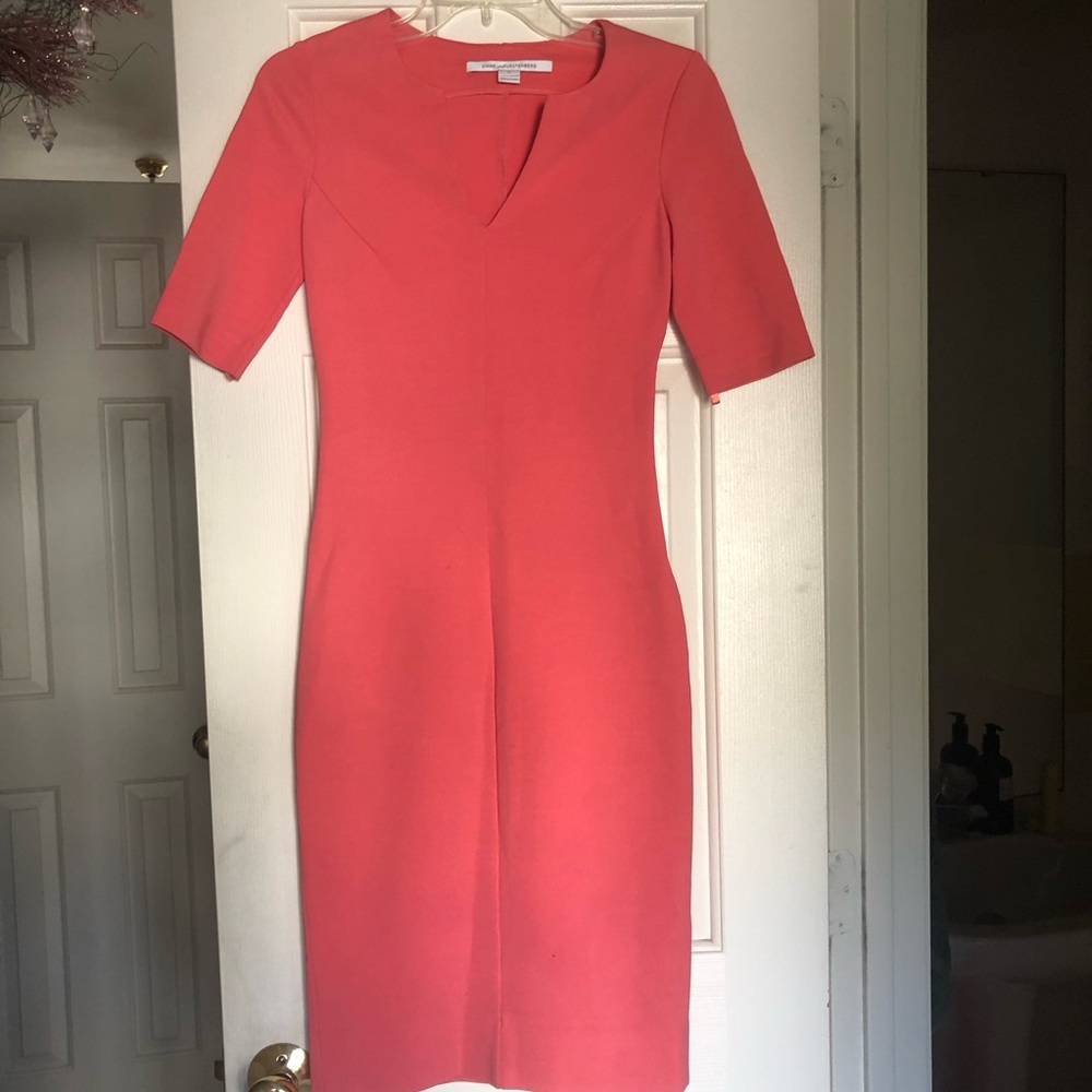 Diane von Furstenburg coral dress 0